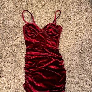 Windsor Deep Red Velvet Dress